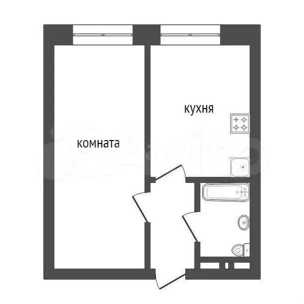 1-к. квартира, 33,9 м, 2/20 эт. - Фото 0
