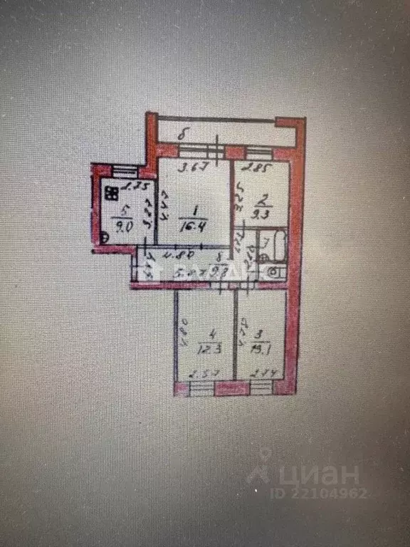 4-к кв. Марий Эл, Йошкар-Ола ул. Мира, 68 (77.3 м) - Фото 2