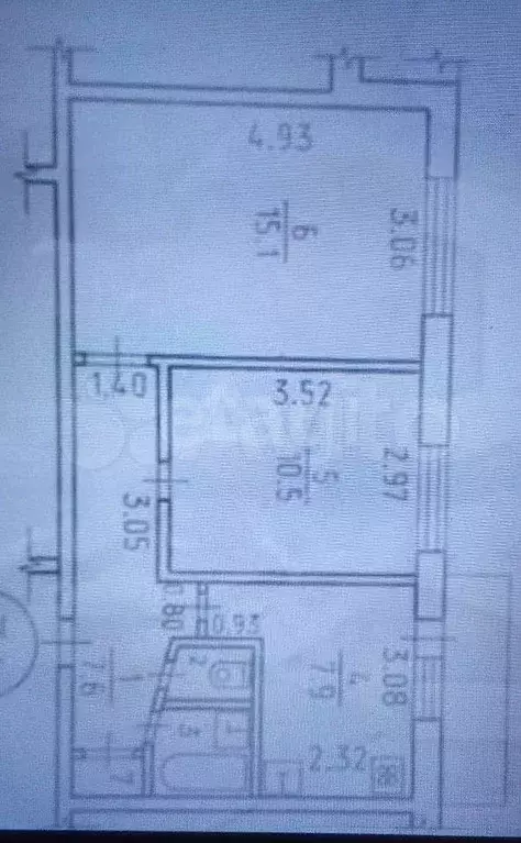 2-к. квартира, 43,6 м, 6/9 эт. - Фото 0