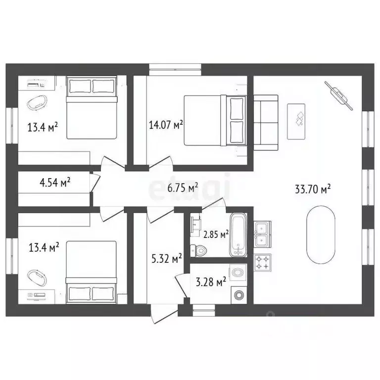 Дом в Владимирская область, Ковровский район, Малыгинское с/пос, д. ... - Фото 2