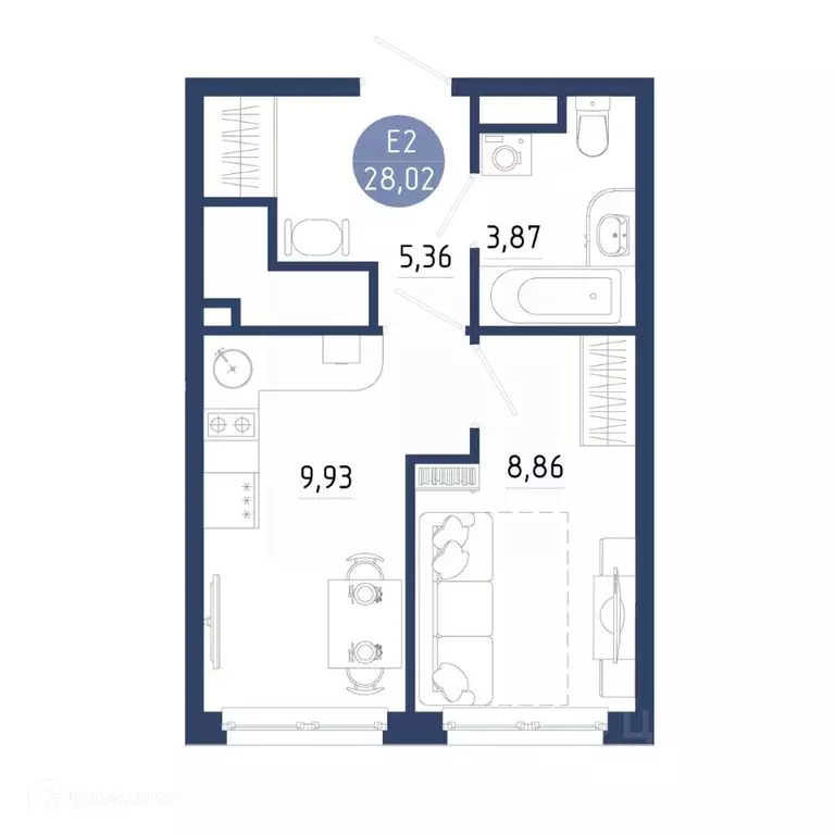 1-к кв. Рязанская область, Рязанский муниципальный округ, с. Дядьково ... - Фото 2
