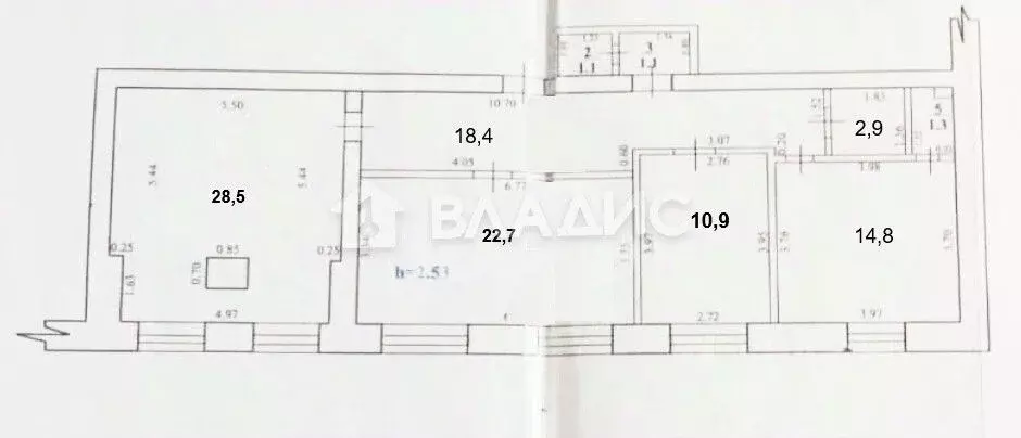 3-к кв. Башкортостан, Стерлитамак ул. Карла Маркса, 149 (102.0 м) - Фото 2