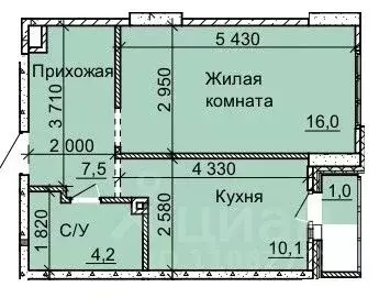 1-к кв. Новосибирская область, Новосибирск Юбилейный мкр,  (38.4 м) - Фото 1