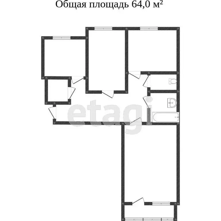 3-комнатная квартира: Саратов, Пензенская улица, 29 (65.7 м) - Фото 1