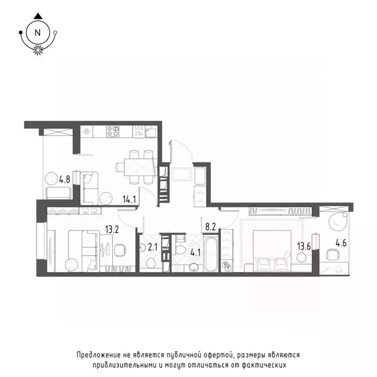 2-к кв. Омская область, Омск Зеленая река мкр, 10 (60.0 м) - Фото 0