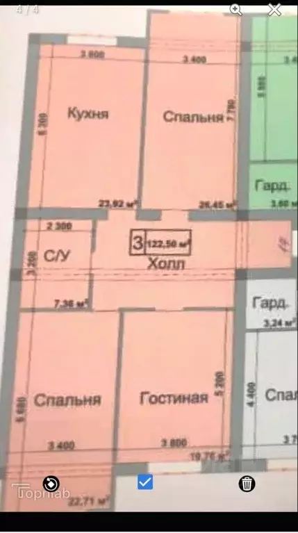 3-к кв. Кабардино-Балкария, Нальчик ул. Ватутина, 29А (122.5 м) - Фото 1