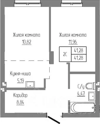 2-к кв. Новосибирская область, Новосибирский район, Краснообск рп ... - Фото 0