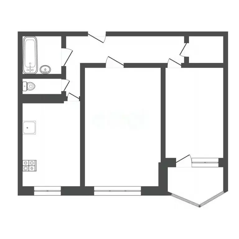 2-к кв. Тульская область, Тула ул. Революции, 24 (50.7 м) - Фото 0