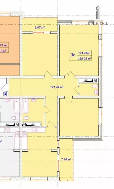 3-комнатная квартира: Грозный, улица Лермонтова, 82 (128.05 м) - Фото 0