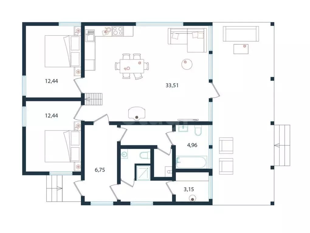Дом в Владимирская область, Киржачский муниципальный округ, деревня ... - Фото 1
