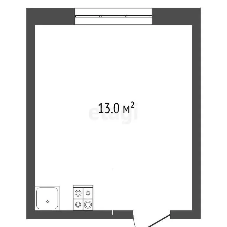 1к в -комнатной квартире (13 м) - Фото 1