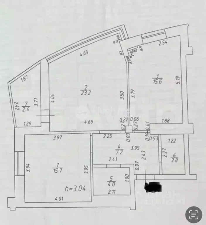 2-к кв. Татарстан, Казань ул. Оренбургский Тракт, 24Б (70.0 м) - Фото 2