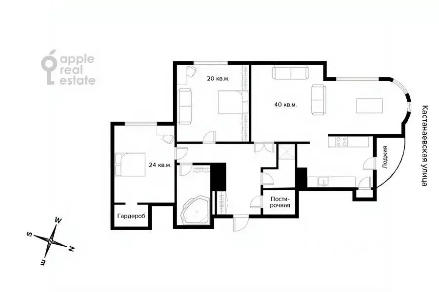 3-к кв. Москва Кастанаевская ул., 17 (120.0 м) - Фото 2