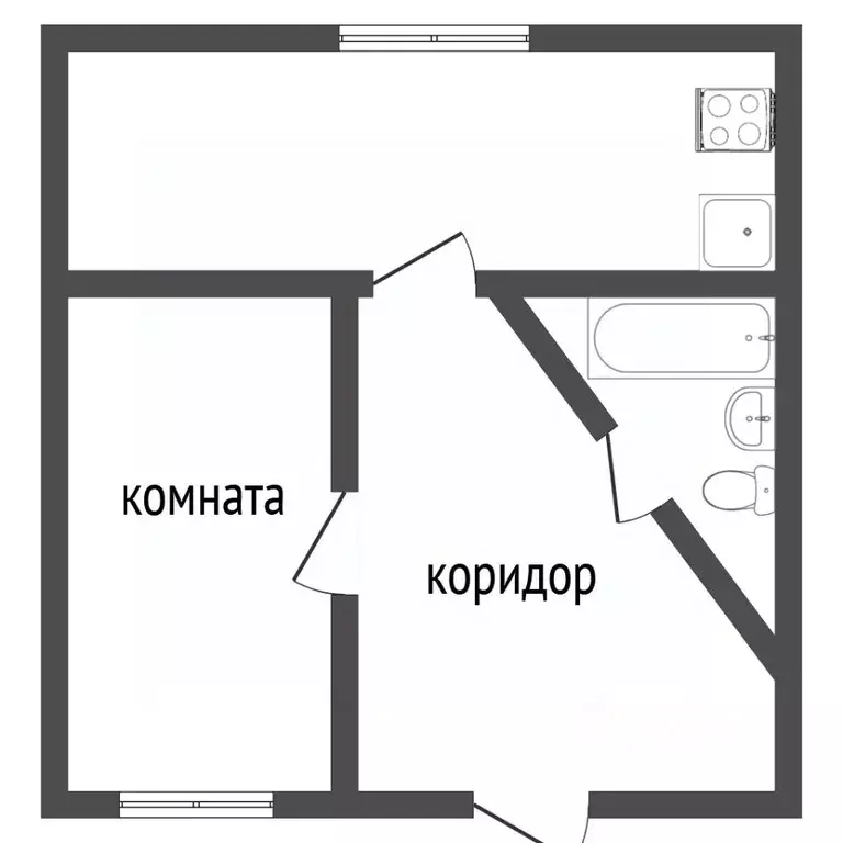 1-к кв. Коми, Сыктывдинский район, с. Выльгорт ул. Гагарина, 10 (29.0 ... - Фото 0