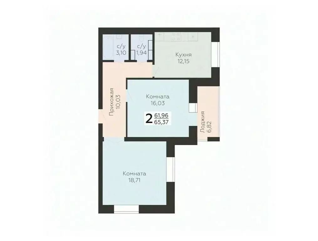 2-к кв. Орловская область, Орел ул. Панчука, 83Б (65.37 м) - Фото 0