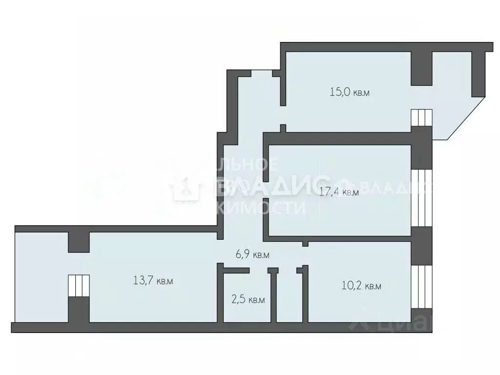 3-к кв. Рязанская область, Рязань Московский р-н, ул. Новаторов, 19к2 ... - Фото 2