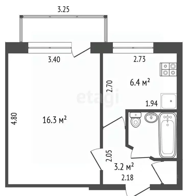 1-к кв. Марий Эл, Йошкар-Ола ул. Степана Разина, 16 (29.0 м) - Фото 1