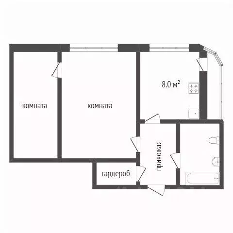 2-к кв. Воронежская область, Воронеж ул. Антокольского, 14 (59.2 м) - Фото 1