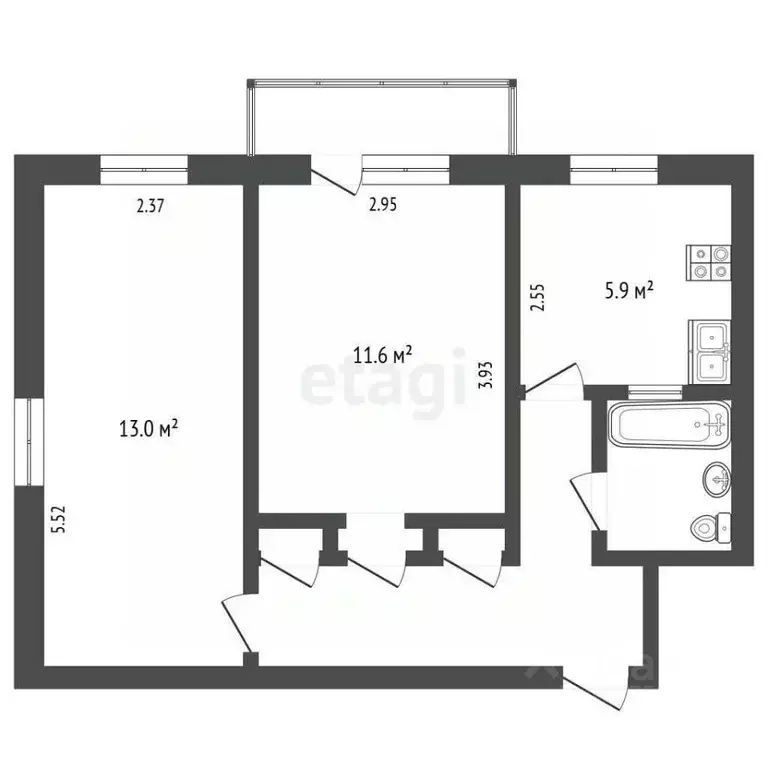 2-к кв. Ярославская область, Ярославль ул. Чайковского, 7 (41.8 м) - Фото 2