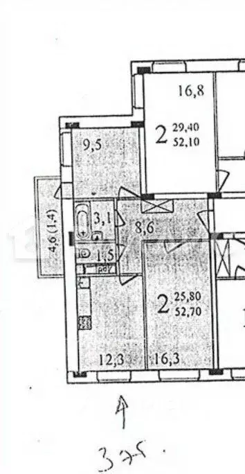 2-к кв. Московская область, Пушкино ул. Просвещения, 8к1 (53.9 м) - Фото 2