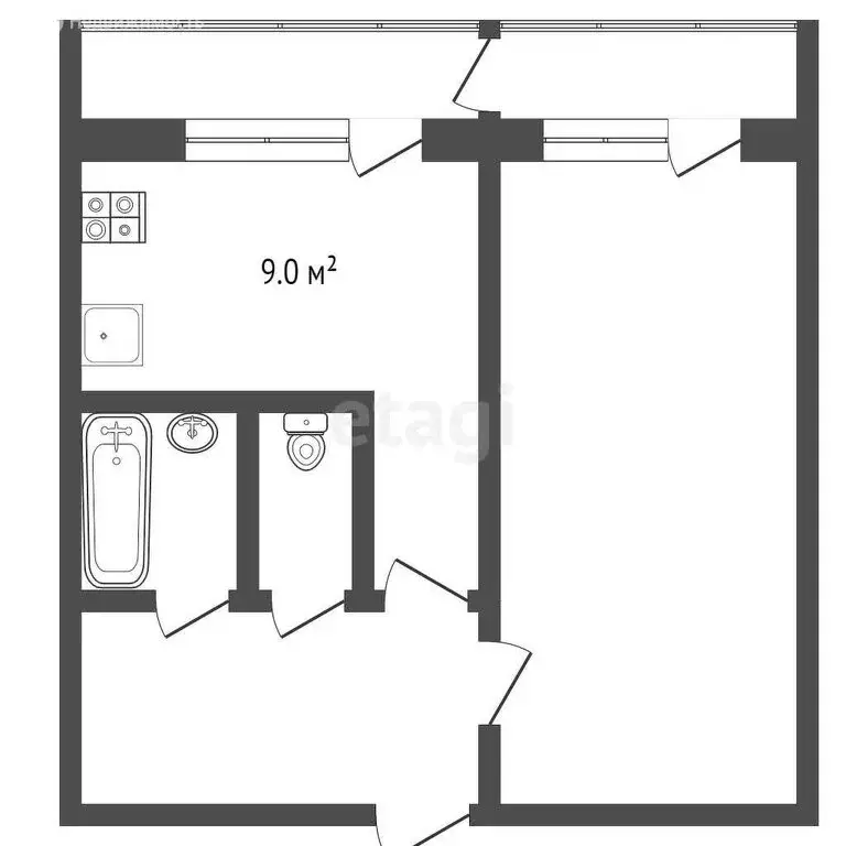 1-комнатная квартира: Пятигорск, Сельская улица, 24к2 (36 м) - Фото 0