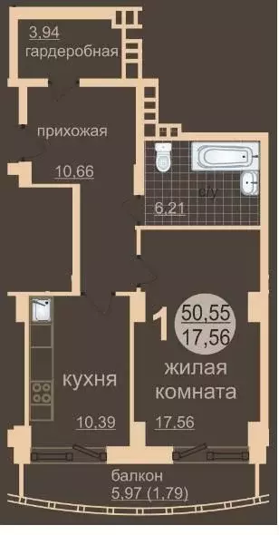 2-к кв. Новосибирская область, Новосибирск Закаменский мкр, 11 (50.0 ... - Фото 1