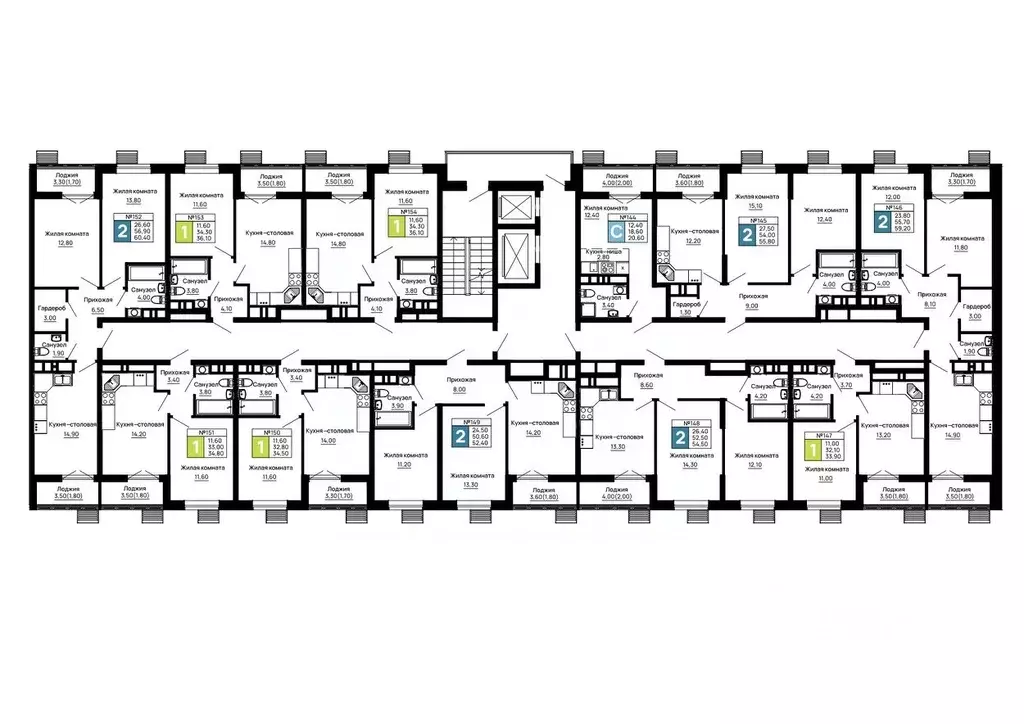 2-к кв. Адыгея, Тахтамукайский район, Яблоновский пгт  (52.4 м) - Фото 2