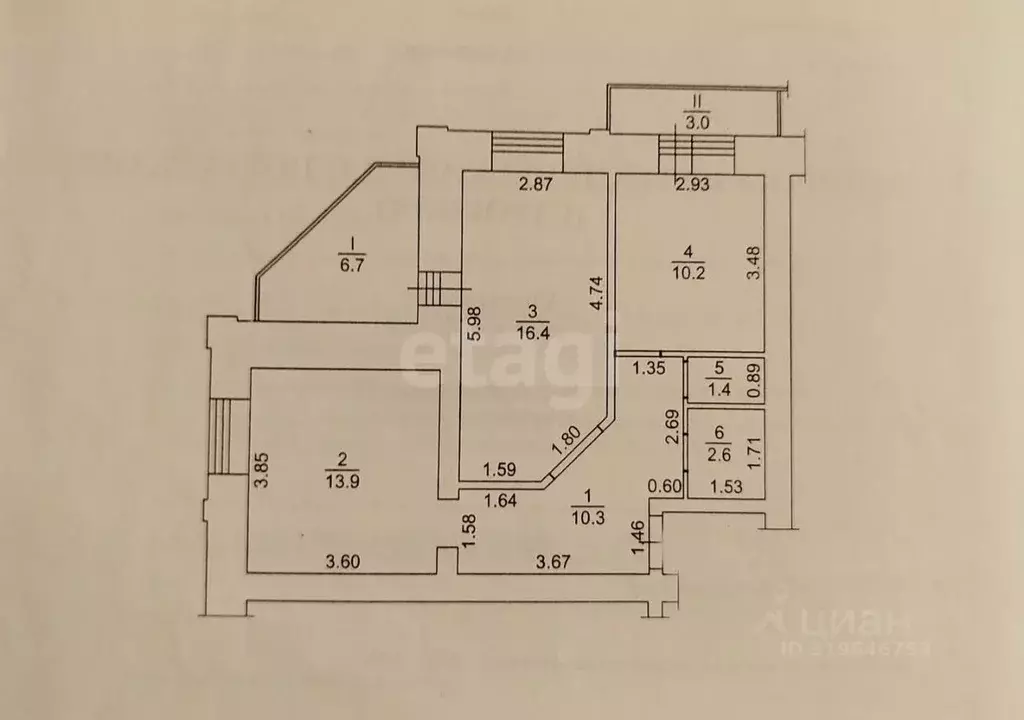 2-к кв. Томская область, Томск Сибирская ул., 91 (58.4 м) - Фото 1