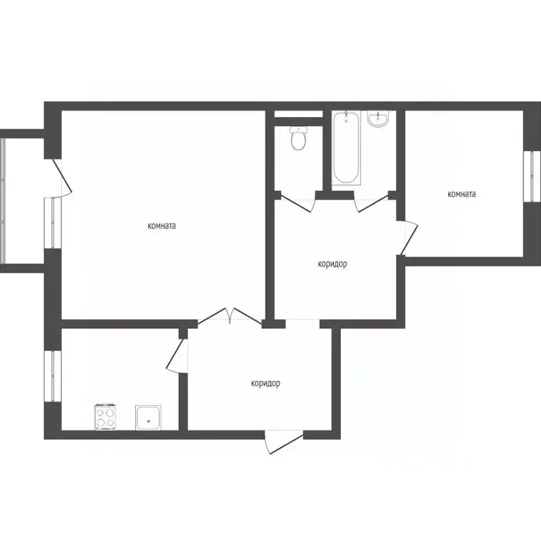 2-к кв. Омская область, Омск ул. 21-я Северная, 165 (53.0 м) - Фото 1