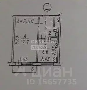 1-к кв. Омская область, Омск Заозерная ул., 2 (30.7 м) - Фото 1