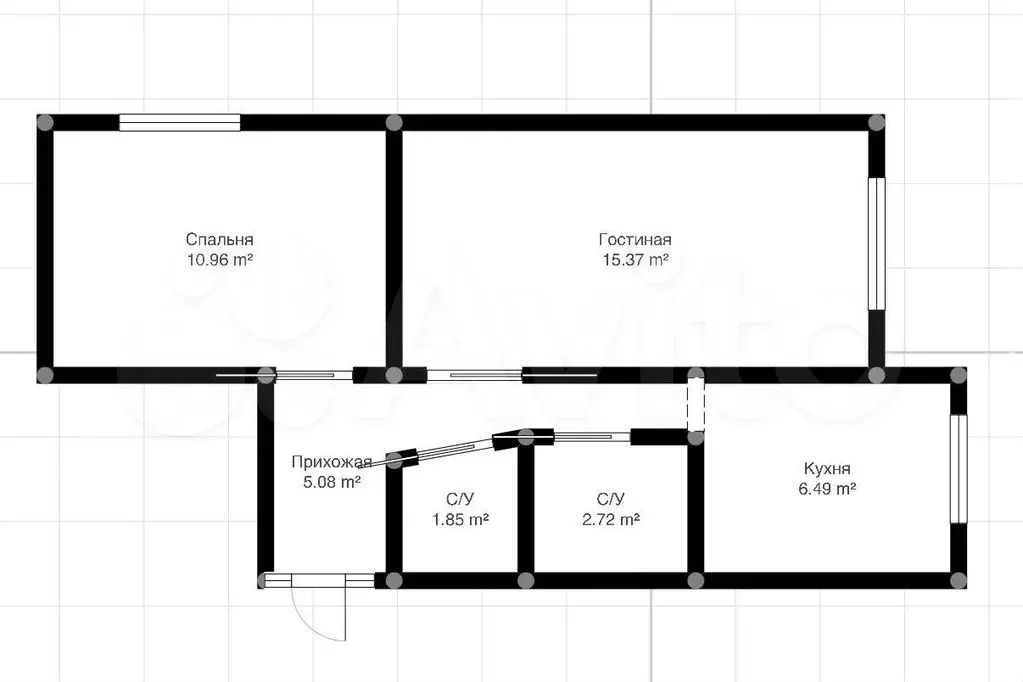 2-к. квартира, 38 м, 2/5 эт. - Фото 0