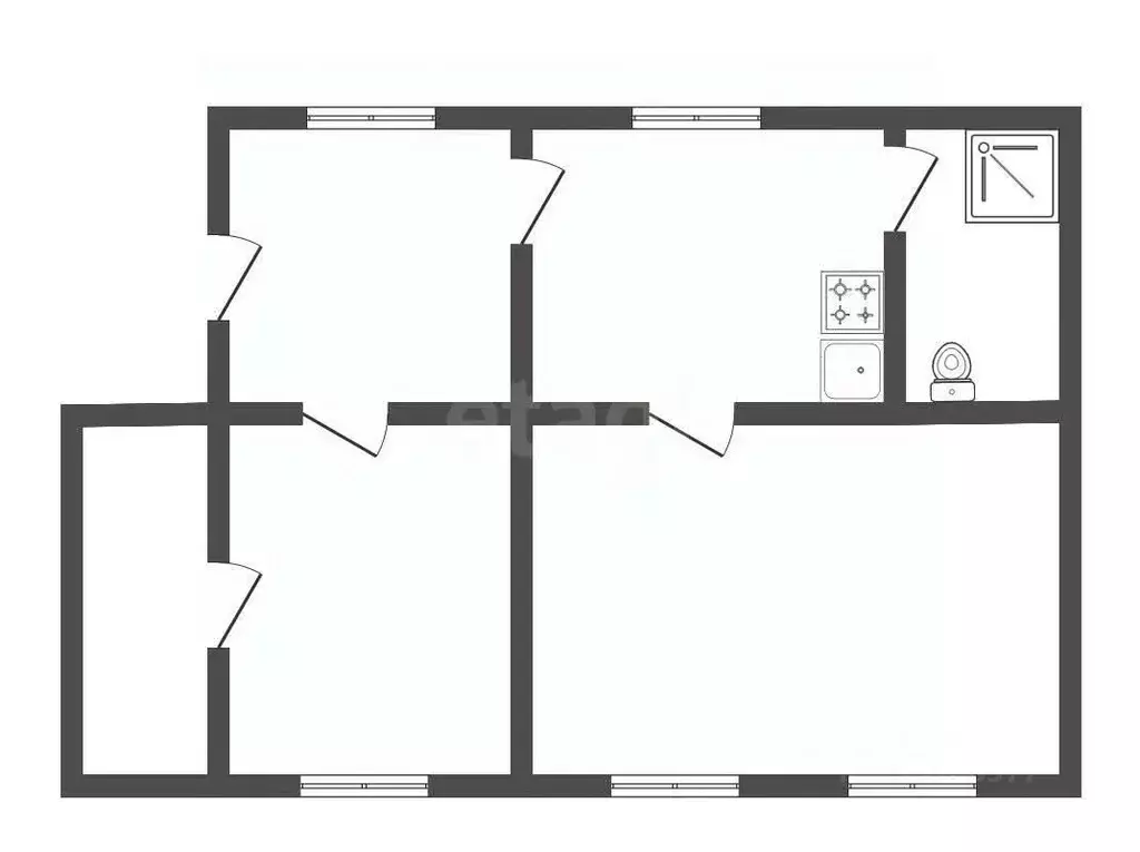 Дом в Воронежская область, Борисоглебск пер. Репина, 2 (73 м) - Фото 1