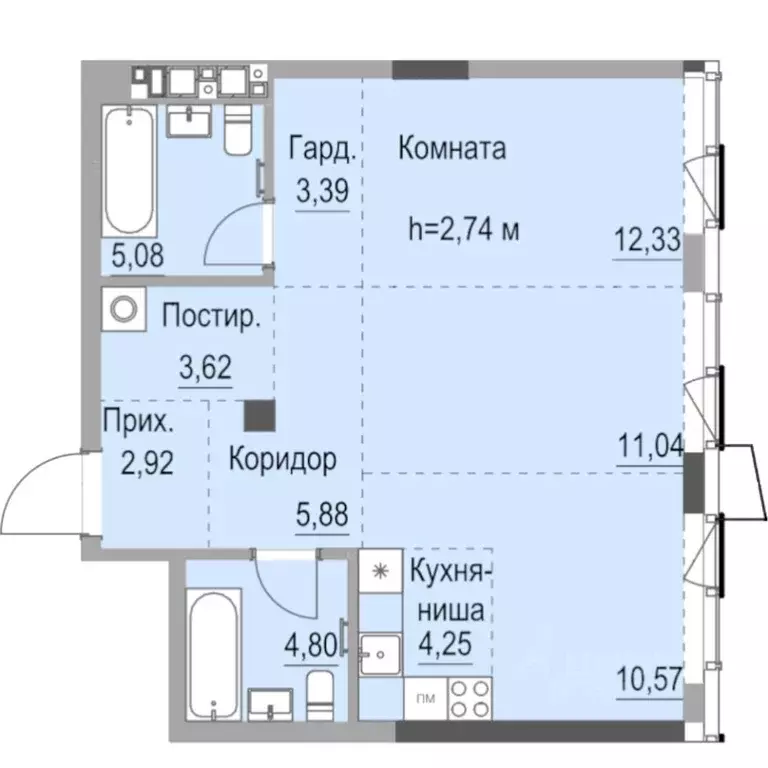 Студия Удмуртия, Ижевск ул. Лихвинцева, 17 (65.5 м) - Фото 0