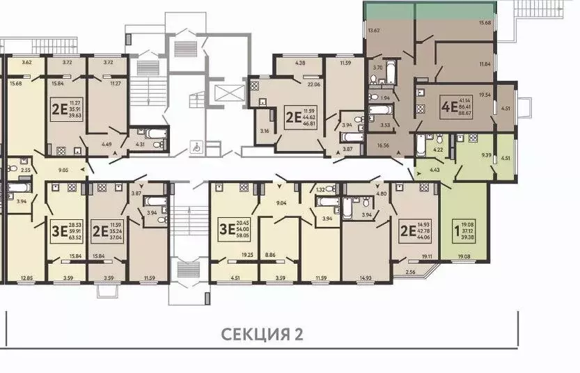 1-к кв. Воронежская область, с. Новая Усмань, Ольха мкр  (39.38 м) - Фото 2