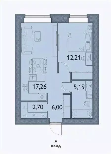 1-к кв. Брянская область, Брянский район, пос. Мичуринский, ... - Фото 1