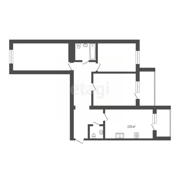 3-к кв. Ростовская область, Ростов-на-Дону ул. Миронова, 2 (85.0 м) - Фото 0
