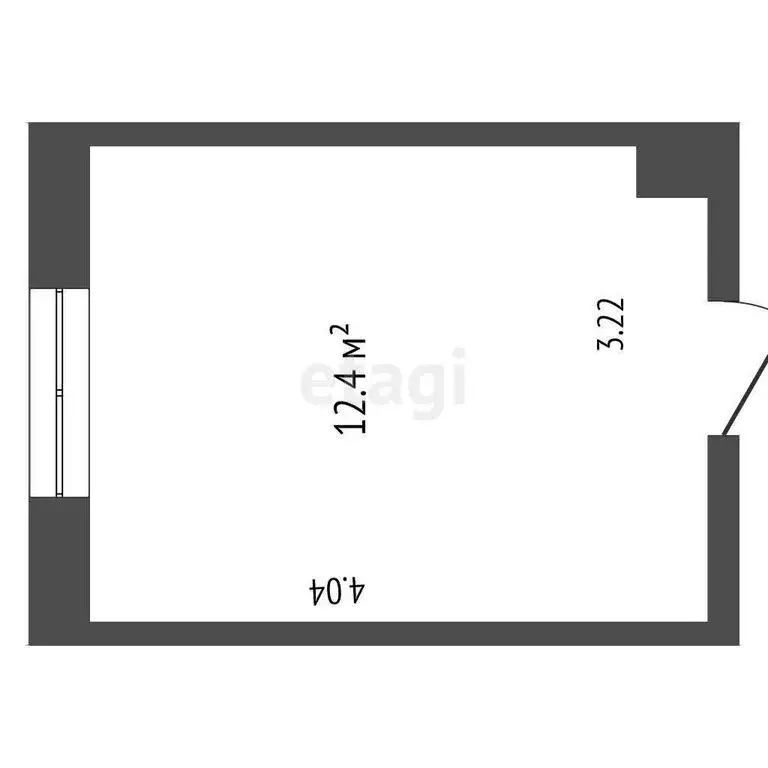 1к в -комнатной квартире (12.3 м) - Фото 1