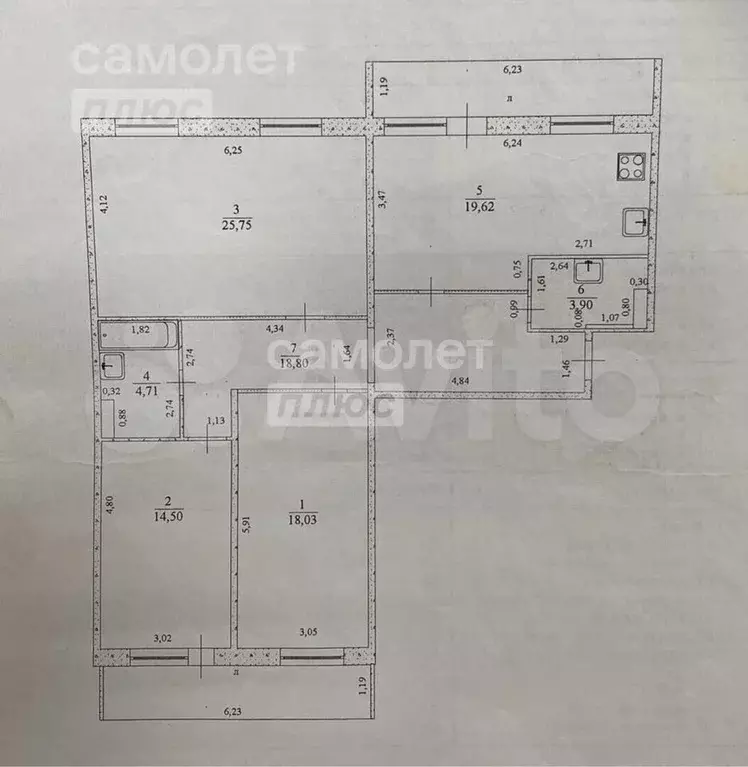 3-к. квартира, 112 м, 2/12 эт. - Фото 0