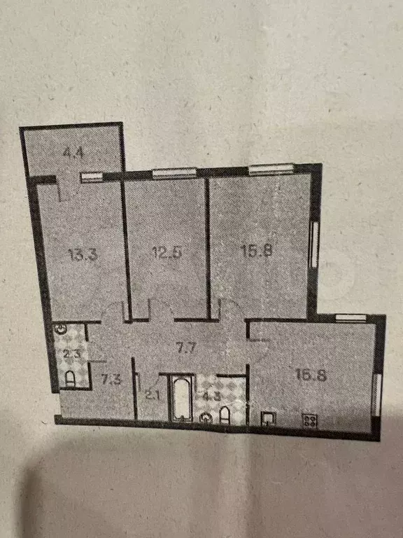 3-к. квартира, 82 м, 2/4 эт. - Фото 0