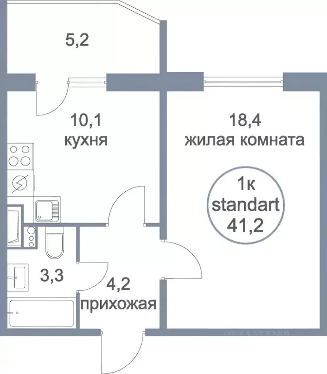 1-к кв. Московская область, Солнечногорск городской округ, Голубое пгт ... - Фото 1