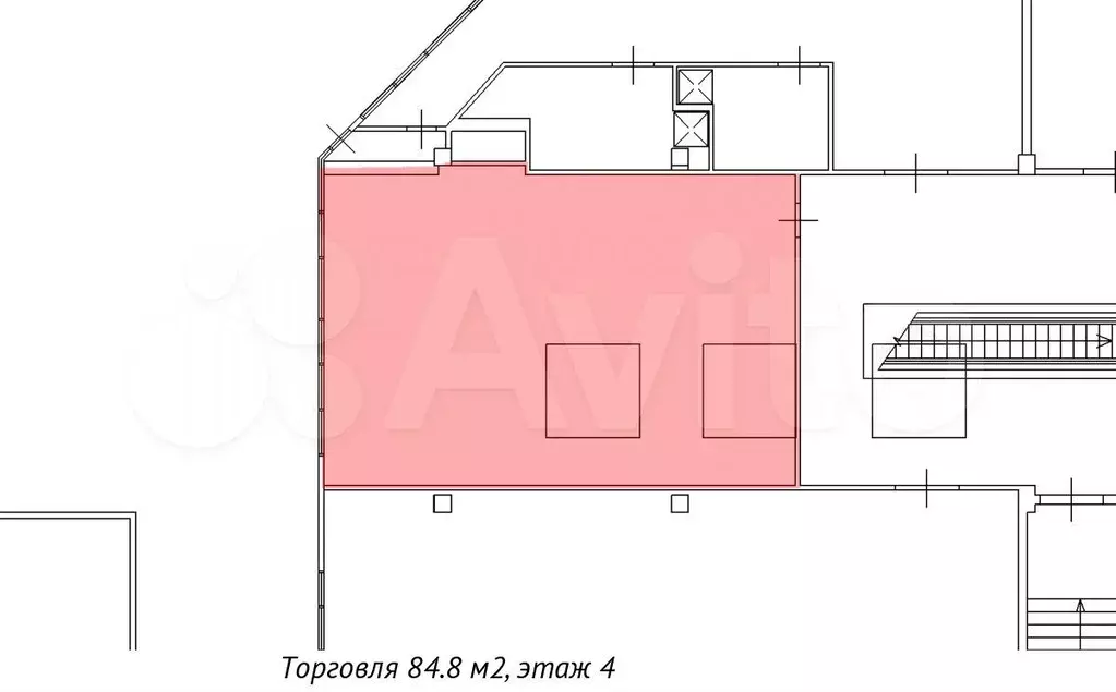 84.8 м, высокий трафик, рядом метро - Фото 0