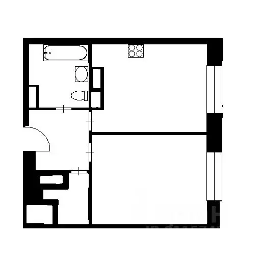 1-к кв. Татарстан, Казань ул. Николая Ершова, 62Г (35.0 м) - Фото 2