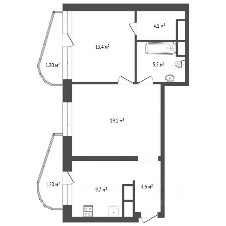 2-к кв. Москва Новокуркинское ш., 51 (56.4 м) - Фото 2