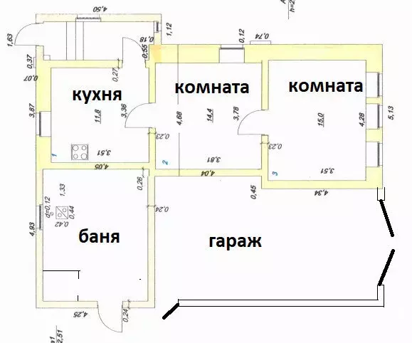 Дом в село Усинское, Советская улица, 104 (42 м) - Фото 1