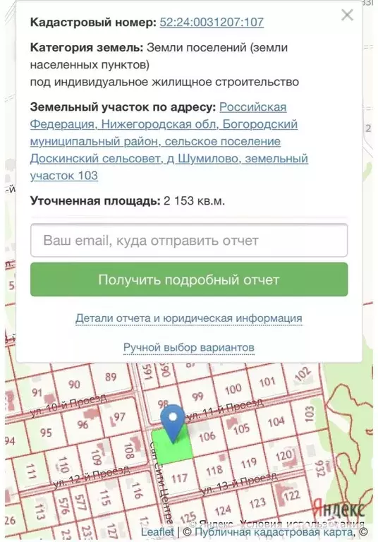 Участок в Нижегородская область, Богородский район, д. Шумилово ... - Фото 0