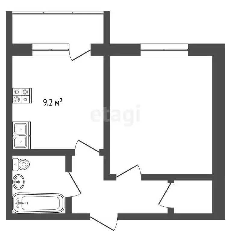 1-комнатная квартира: Орёл, бульвар Молодёжи, 18 (42.7 м) - Фото 0