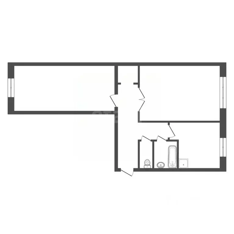 2-к кв. Красноярский край, Красноярск Свердловская ул., 55 (42.0 м) - Фото 0
