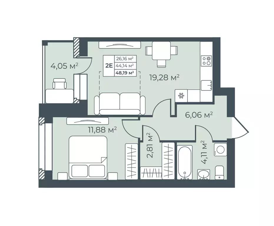 2-комнатная квартира: Павловск, улица Свободы, 25к2 (48.19 м) - Фото 1