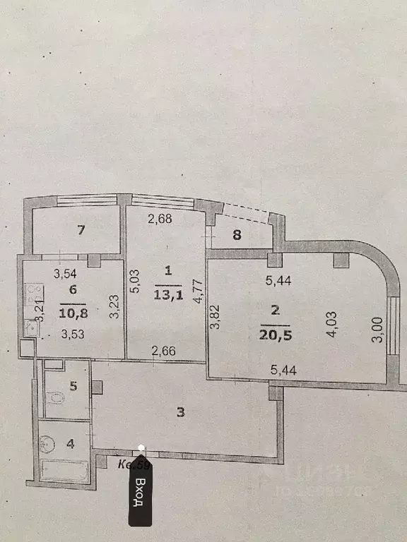 2-к кв. Белгородская область, Белгород Кирпичная ул., 65б (71.7 м) - Фото 1