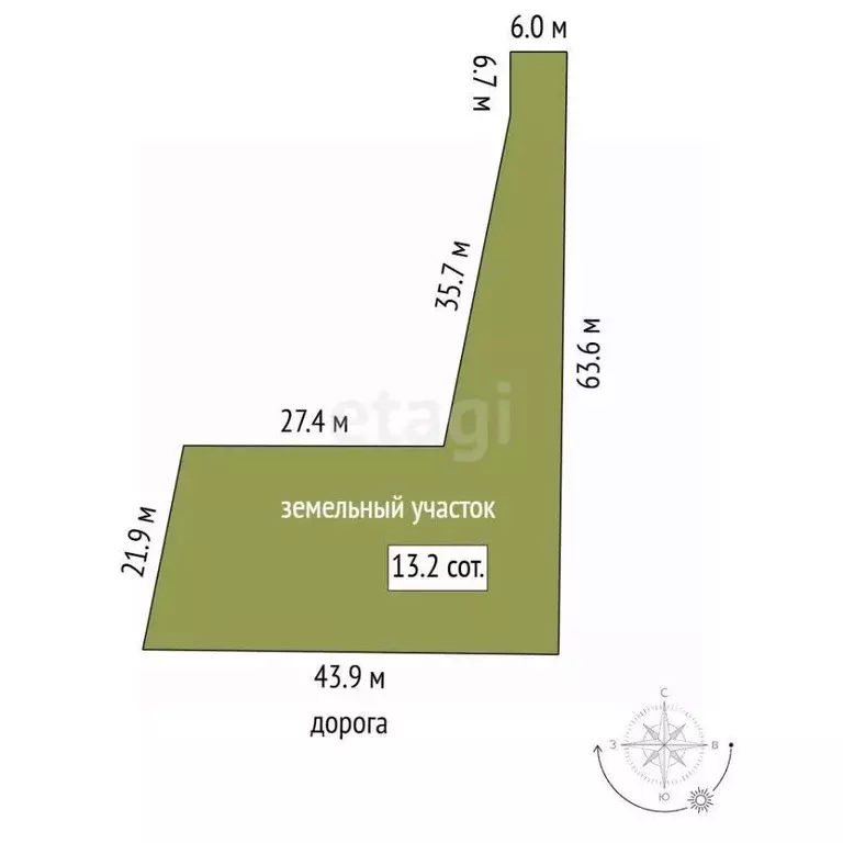 Участок в Крым, Бахчисарайский район, с. Вилино ул. Южная (13.24 сот.) - Фото 2